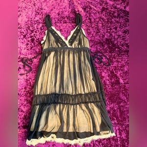 Ryu: Tulle Black and Tan tank top dress